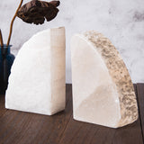 Natural Gypsum Bookend for Home Decor and Office Use