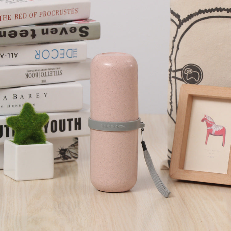 Wheat Straw Travel Portable Storage Cup Set
