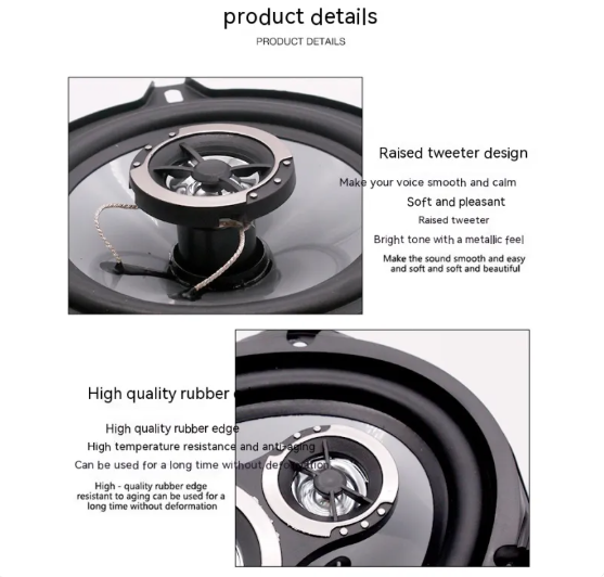 Two-Way Coaxial 6-Inch Car Audio Speakers – 400W Peak Power, 2pcs Set