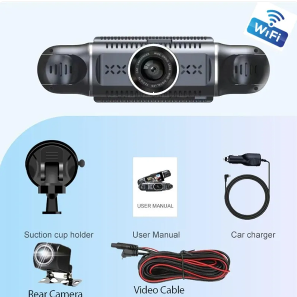 4-Channel HD Wi-Fi  Car Dash Cam