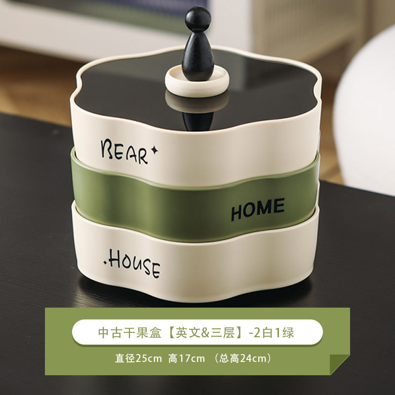 Elegant Multi-Layer Rotating Snack Organizer Tray