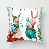 Easter Watercolor Bunny Pillowcase for Home and Office