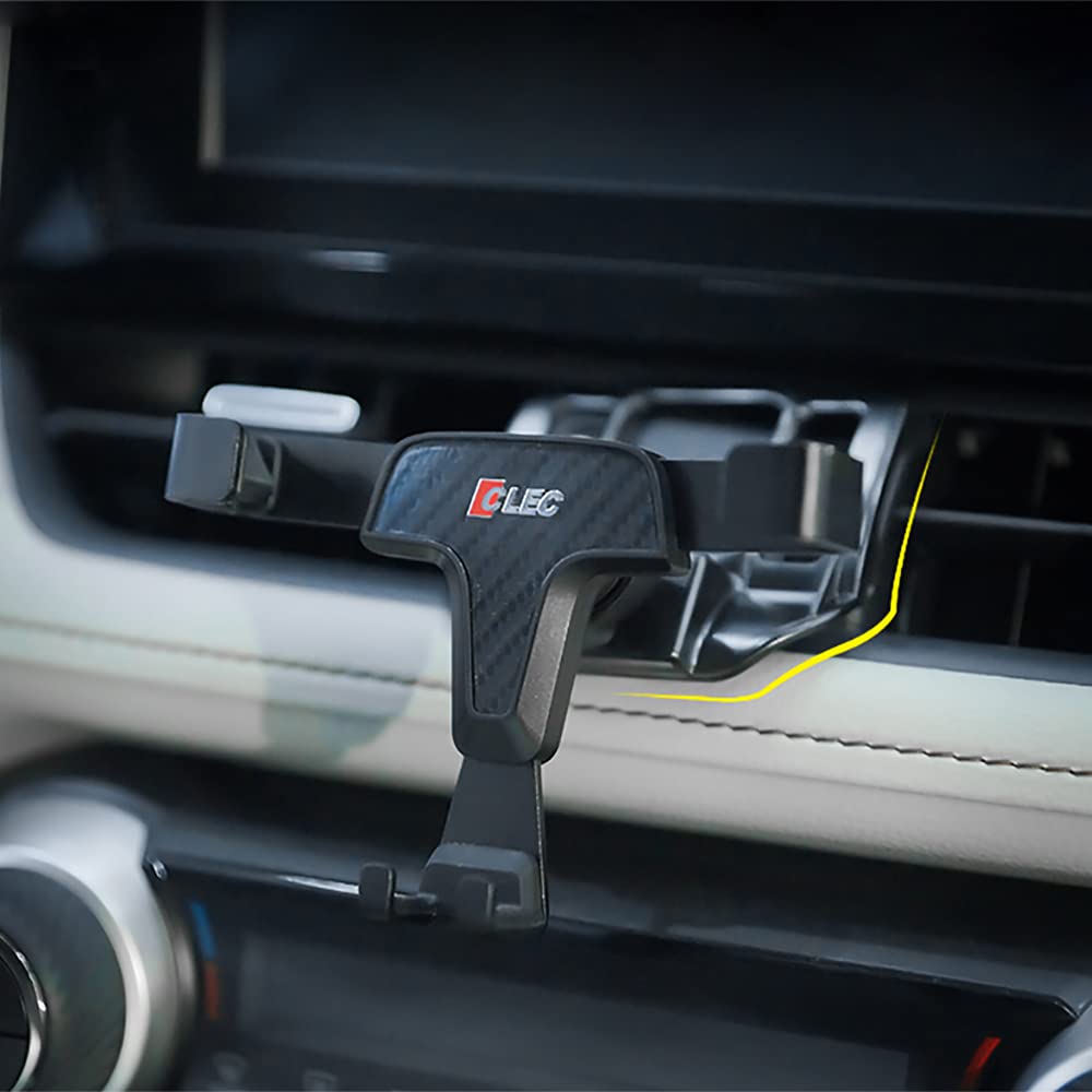 Behave Car Phone HolderFit for Toyota RAV4 2019-2024 XLE Premium AWD/Adventure/XSE Hybrid/Limited HybridAir Vent Phone Mount Compatible with 4-7 Inches CellphoneCarbon Fiber