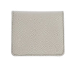 Dolce & Gabbana Sleek White Leather Condom Case Wallet