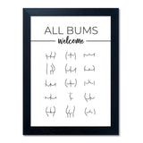 Funny Bathroom Wall Art Black and White Framed Bathroom Wall Decor Toilet Art Modern Minimalistic Canvas Print Paintings Bathroom Sign Artwork
