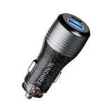 SUNDAREE Car Charger with Plug Outlet 90W USB Car Charger Fast Charging PD PPS QC 3.0 USB Cigarette Lighter Charger for iPhone and Samsung and More - Transparent Black