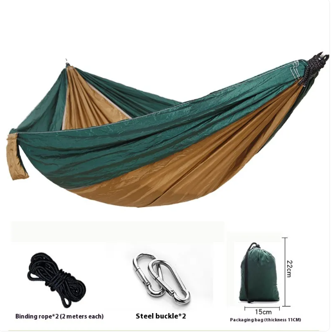 Outdoor Double Camping Hammock - 210T Parachute Nylon