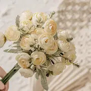 18pcs Artificial Rose Flowers for Home and Wedding Decor