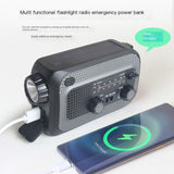 Hand-Crank Emergency Radio with Solar Charging for Camping