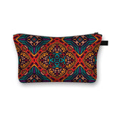 Geometric Print Polyester Cosmetic Bag for Travel