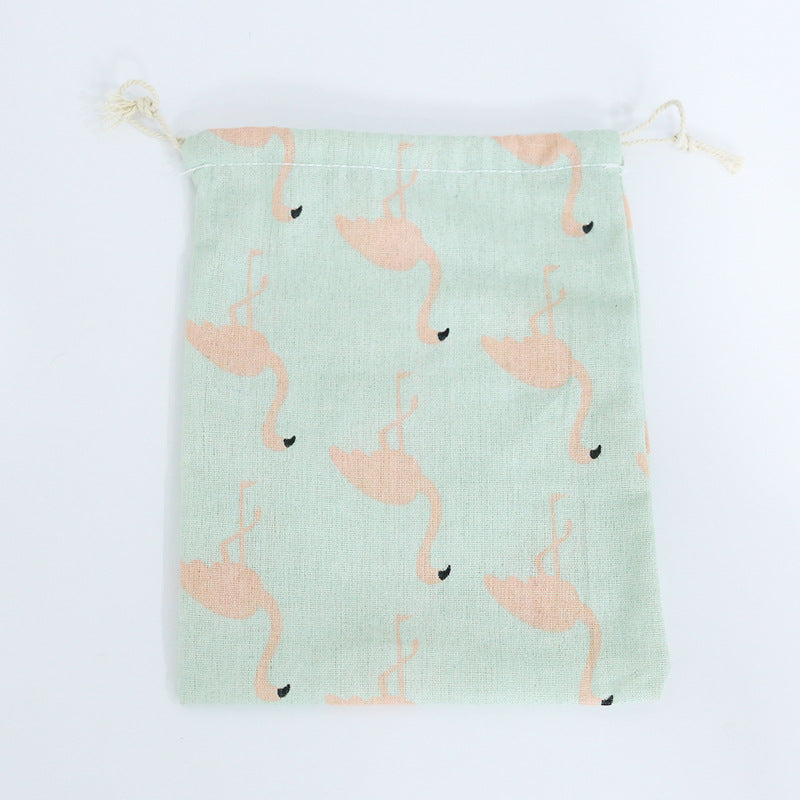 Cotton Linen Drawstring Storage Bag for Students