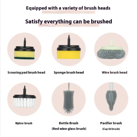 Electric Cleaning Brush Accessory Set