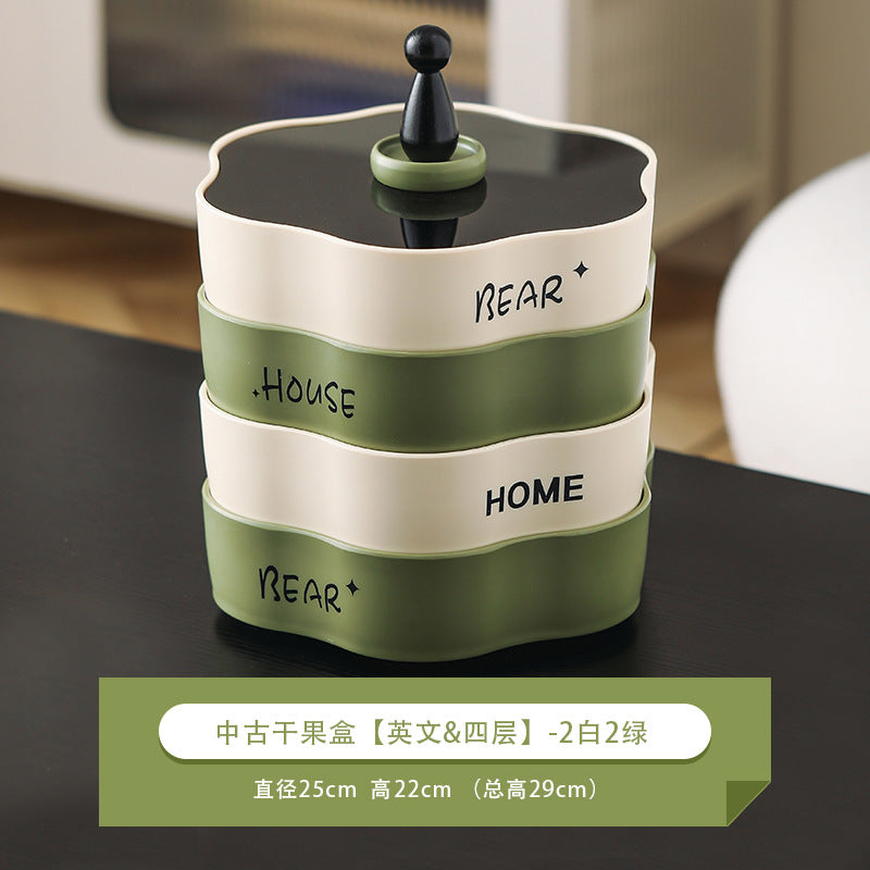 Elegant Multi-Layer Rotating Snack Organizer Tray