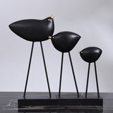 Nordic Minimalist Black and White Bird Home Decor Piece