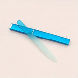 Crystal Glass Nail File with Case - Double-Sided Tool