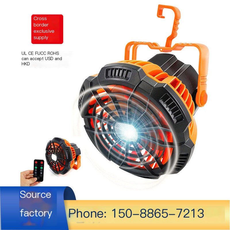 Portable Outdoor Camping Fan with Remote and Power Bank