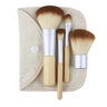 4 Bamboo Handle Makeup Brush Set