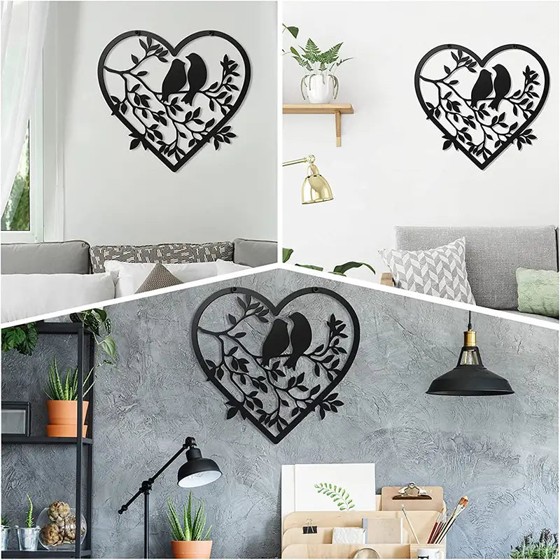 Metal Bird Wall Art Decor - Nature-Inspired Home Accent