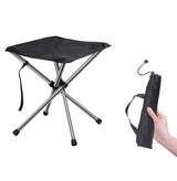 Cambyso Camping Stools Foldable Chair Super Lightweight Portable Chair Backpack Chair Folded Size 1.2 * 1.2 * 19 Inches for Trekking Fishing Sporting Tanning