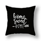 Black Geometric Line Pillowcase for Home Office 18x18"