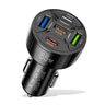 65W USB C Car Charger PD30W &QC3.0 Fast Charging Car Cigarette Lighter Plug Adapter for iPhone/Android/Samsung Galaxy S10 S9 Plus and More(Black)