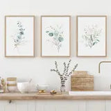 3pcs Floral Leaf Canvas Wall Art for Home Decor