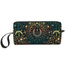 JKJOJIA Magical Astrology Moon Star Makeup Bag Organizer Small Cosmetic Bags Portable Travel Toiletry Bag With Handle Simple Accessories Storage Zipper Pouch For Women Girl