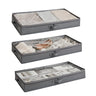 Berdeng 3 Pack Under Bed Storage Containers Low Profile Underbed Shoes and Clothes Storage Organizer with Sturdy Sidewalls/Bottom Large Dorm Storage Bins33 * 17 * 4.5 inches45L