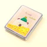 Rectangular Flowing Sand Makeup Mirror for Women
