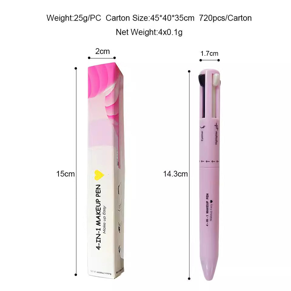 GlamPen 4-in-1 Makeup Pen with Four Colors (Single)