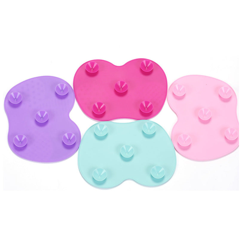 Silicone Brush Cleaning Mat - Small Apple Design