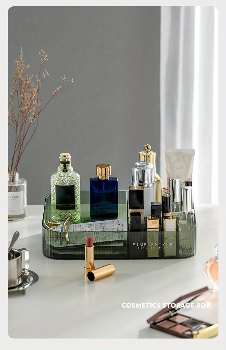 Multi-Compartment Makeup Organizer Storage Box