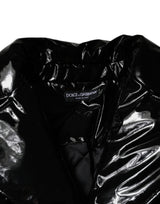 Dolce & Gabbana Black Polyester Button Down Blouson Jacket