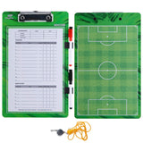 Soccer Clipboard for Coaches Dry Erase Clipboard Double Sided Lineup Coach Whiteboard with Whistle and Markers – Soccer Coaching Equipment Playbook Board Gear Coaching Tactics Board