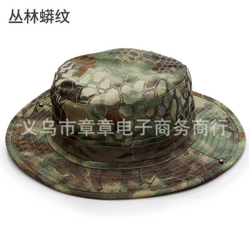 Camouflage Outdoor Round Brim Hat for Hiking