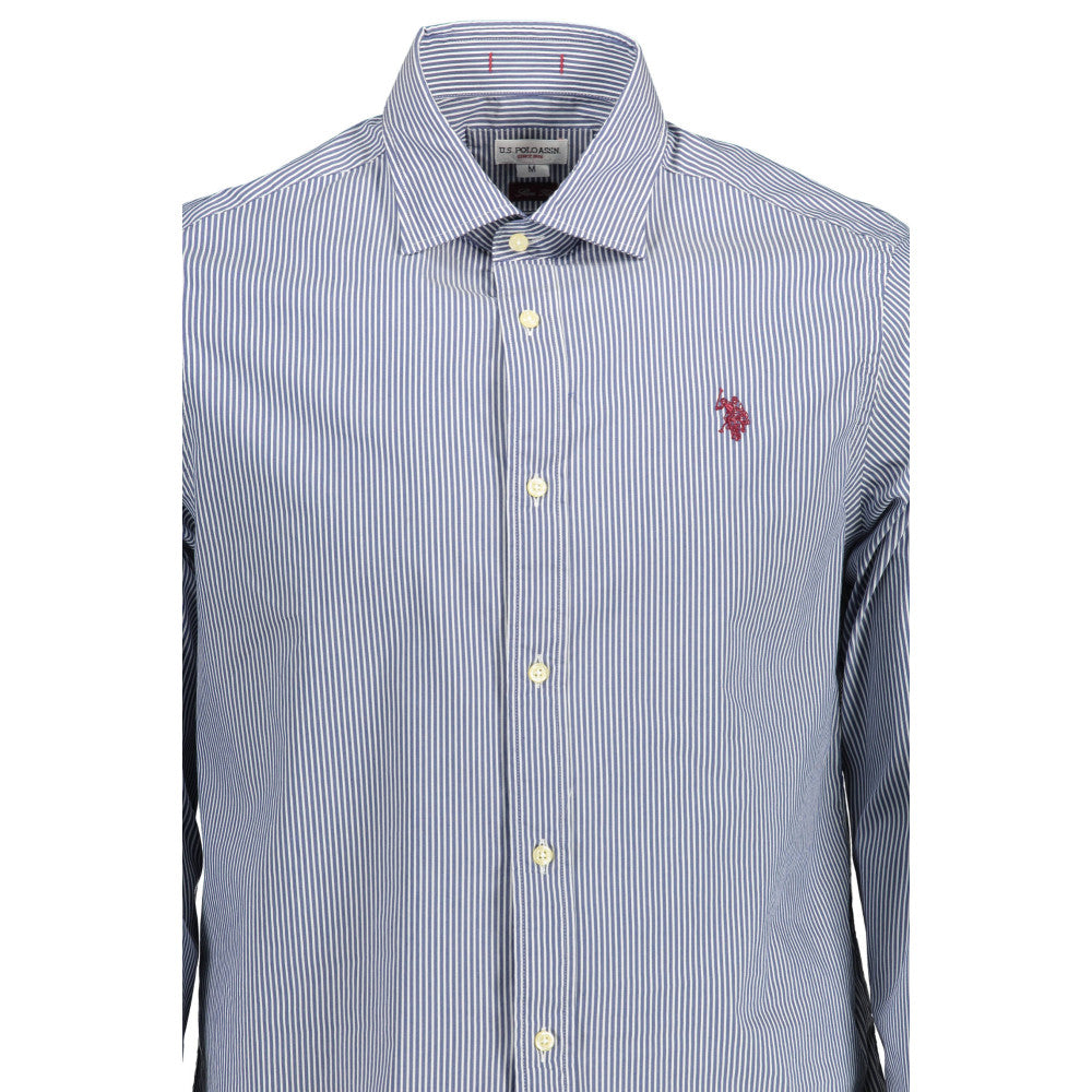 U.S. Polo Blue Striped Shirt - Men's