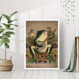 6 pc Casual Guitar Frog Canvas Art for Home Decor