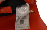 Versace Red Nappa Leather Medusa Small Crossbody Bag - Women's