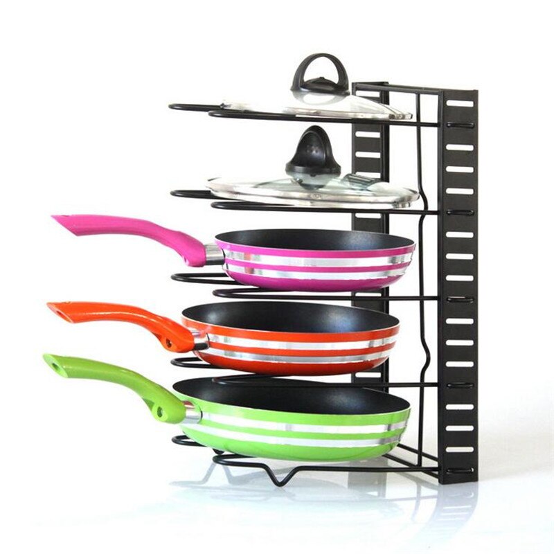Multi-Layer Kitchen Floor Storage Rack for Pots and Boards