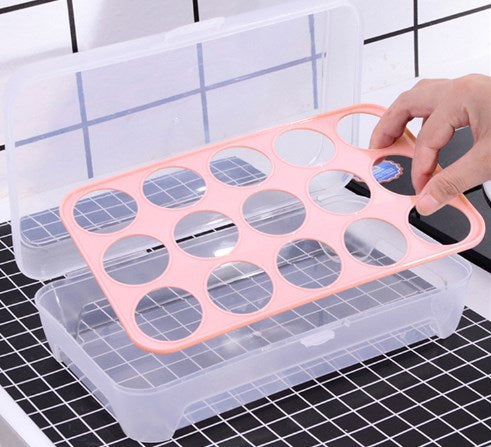 Transparent Plastic Egg Storage Box for Refrigerator