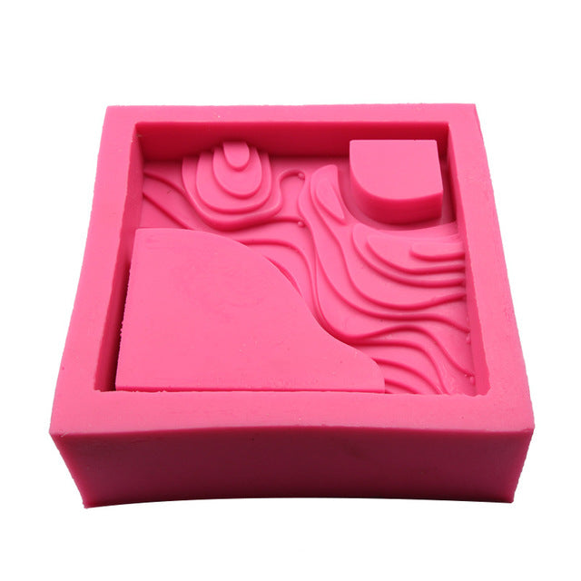 Cement Planter with Nordic Polygon Design and Mold