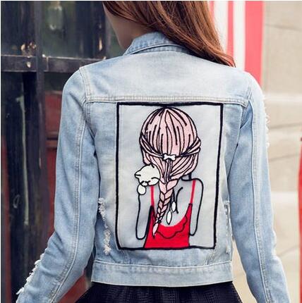 Short Denim Jacket, Fashionable Cartoon Outerwear