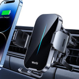 𝟮𝟬𝟮4 𝗡𝗲𝘄 Weetla Wireless Car ChargerCharging Auto-Alignment Air Vent 360° Adjustable Auto-Clamping Car Phone Holder Mount Wireless Charging for iPhone 15/14/13/12/11/Pro Max (Gray)