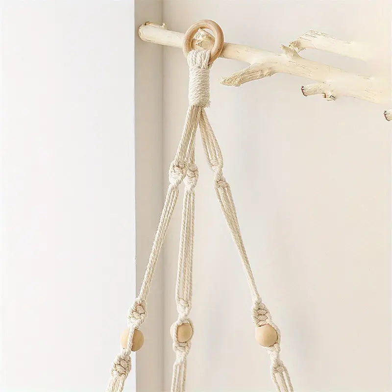 Bohemian Cotton Hanging Shelf for Home Decor (1pc)