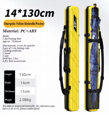 Shockproof Fishing Rod Bag with 7 Layer Gear Storage