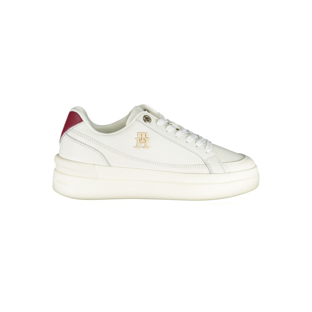 Tommy Hilfiger White Sneakers with Red Details - Women's