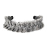 STHEJFB Wide Braided Headband Hoop Fashion Hair Accessories Elastic Non-slip Band for Women and Girl (silver grey)