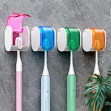 Toothbrush Holders for Bathrooms【Upgrade Single Slot Design】 Toothbrush Holder Wall Mounted with Cover Moisture-Proof and Dust-Proof Toothbrush Storage Organizer for Shower Family and Travel 4PCS