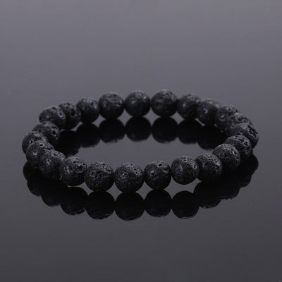 Elastic Beaded Bracelet with Natural Tiger Eye Stones