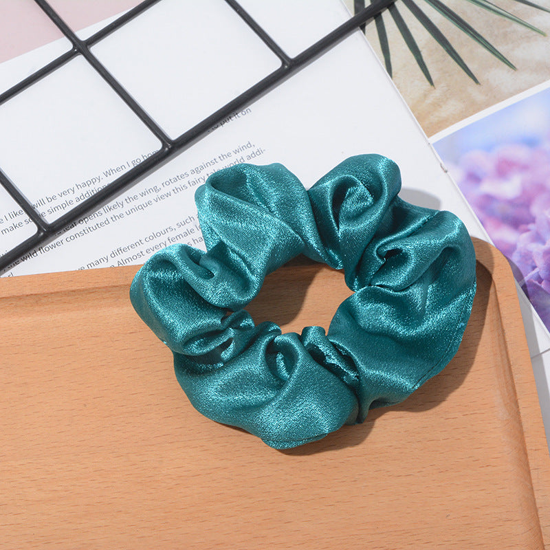 Solid Color Crystal Satin Hair Accessories for Women